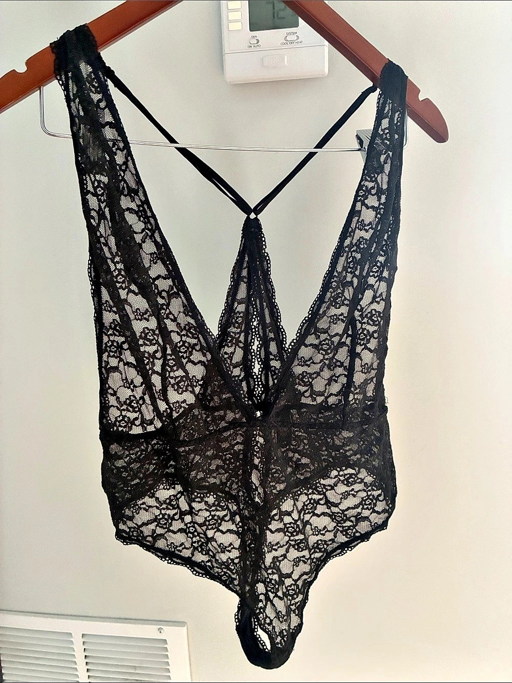 Victoria's Secret Black Lace Bodysuit